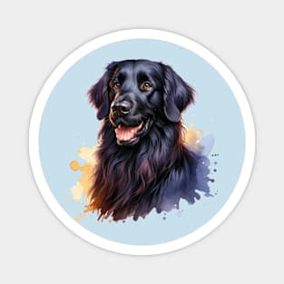 Flat-coated Retriever Watercolor - Beautiful Dog Magnet